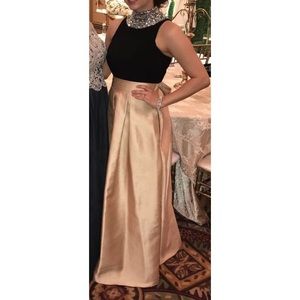 Beaded high neck dress